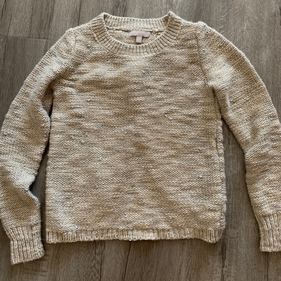 Silver-threaded open butterfly-back sweater - Picture 1 of 3